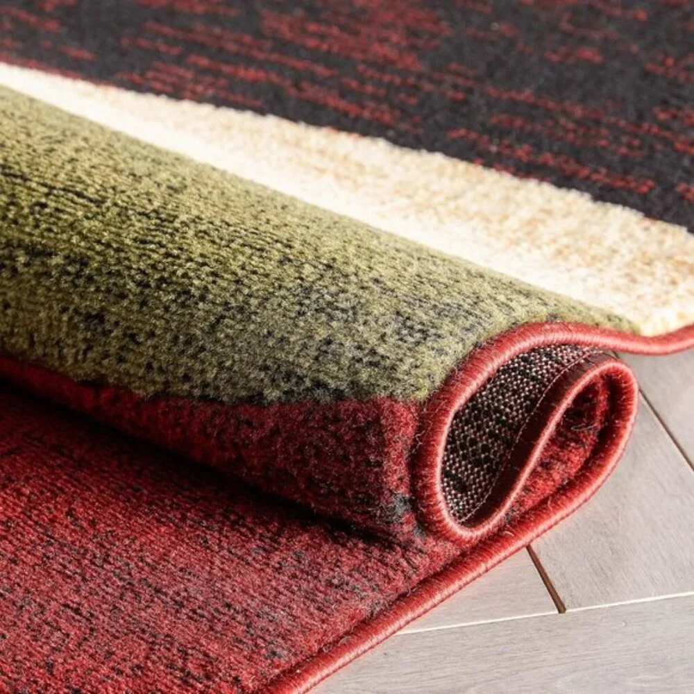 New 5x7 Washable Boho Floral Area Rug, Vintage Non-Slip Carpet for Home & Office